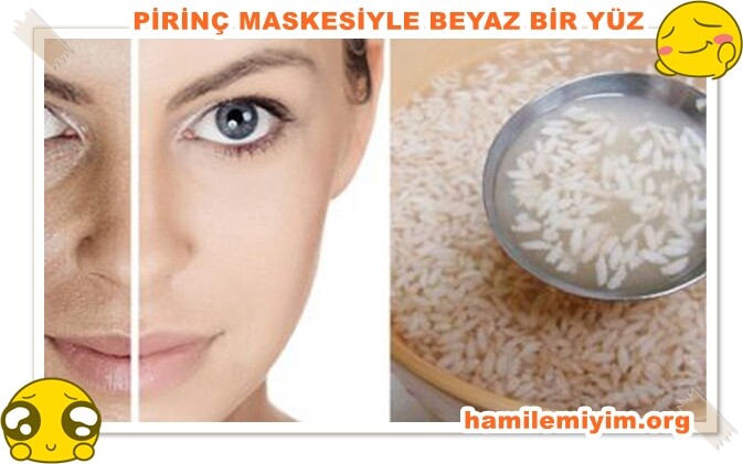 cilt rengini açmak için pirinç maskesi